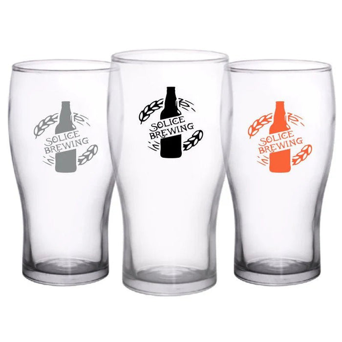 CUSTOMIZABLE - 20oz Imperial Pub Glass- Company1 - 12 Count