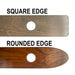 Custom Laser Engraved 2 Person Wood Shot Ski - Edge Shapes 