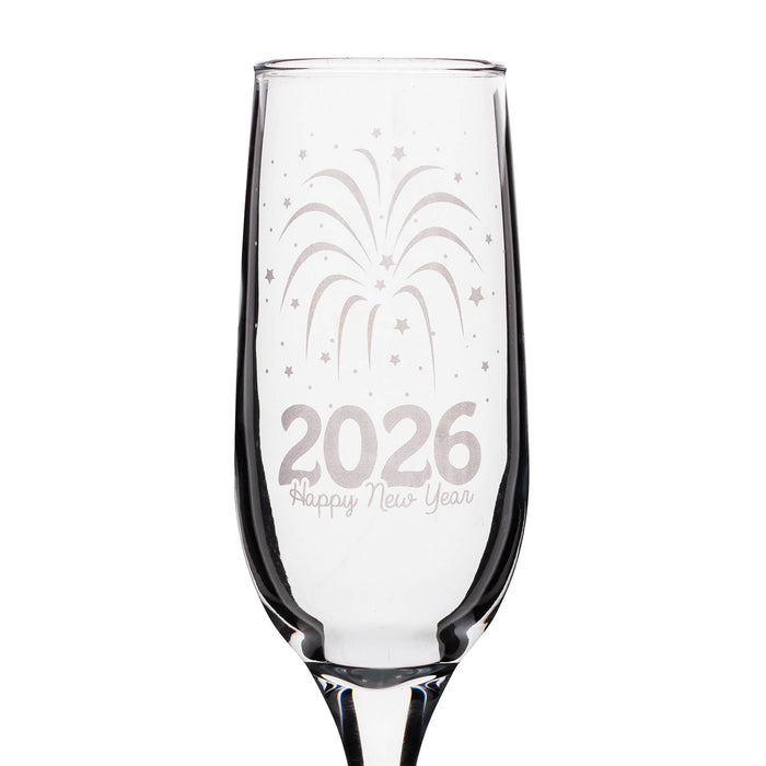 New Years Champagne Glass -  2026 - 7.5oz Flute