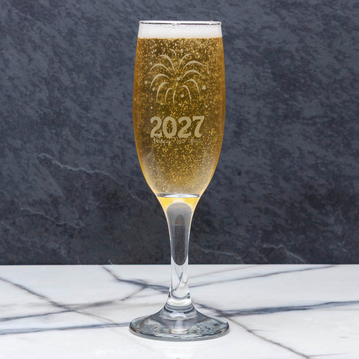 New Years Champagne Glass -  2027 - 6 ounce