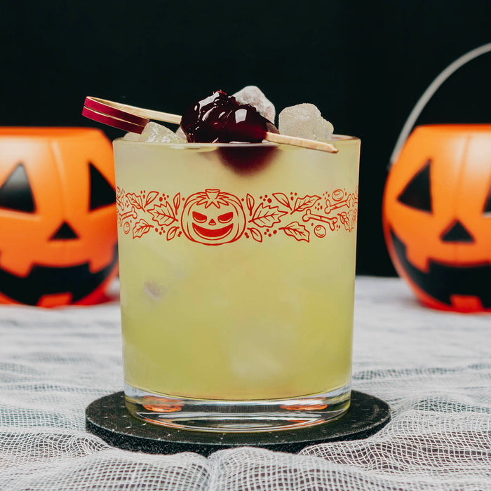 BarConic® Glassware - Pumpkin Theme - Old Fashion Glass - 10 ounce