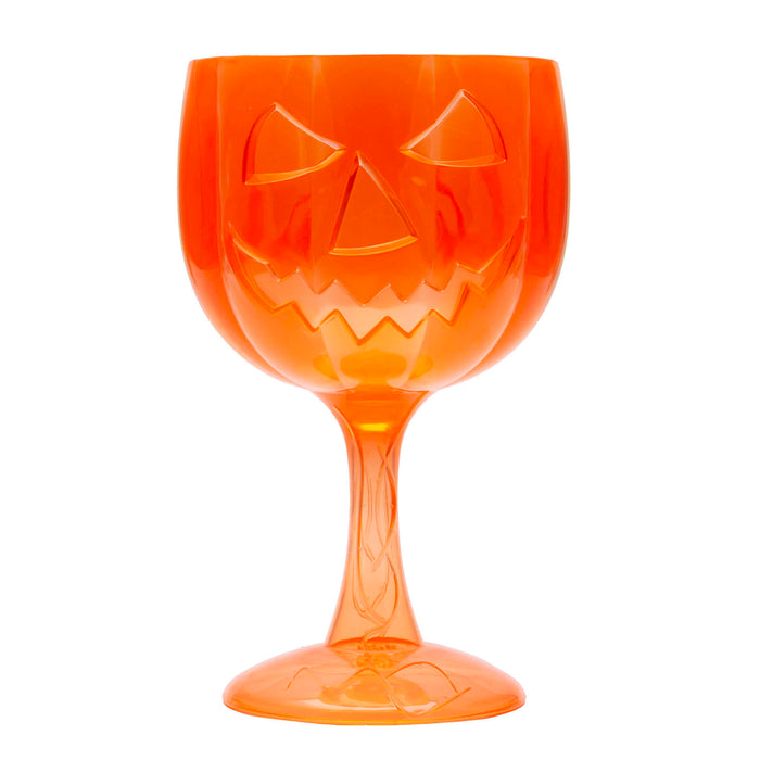 Jack-O’-Lantern Plastic Goblet - 20 ounce