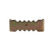 Metallic strip with a wavy edge on a white background