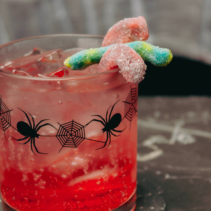 BarConic® Glassware - Spider Theme - Old Fashion Glass - 10 ounce