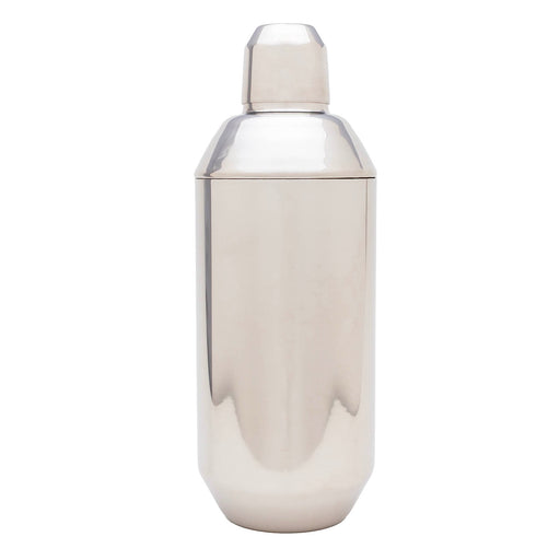 Silver cocktail shaker on a white background