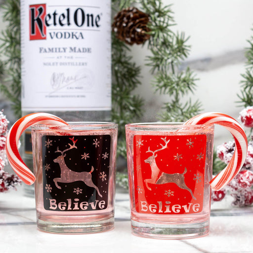 Votive/Shot Glass - Reindeer Believe - 2.5 Ounce