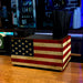 Wooden Bar Caddy - Rustic American Flag