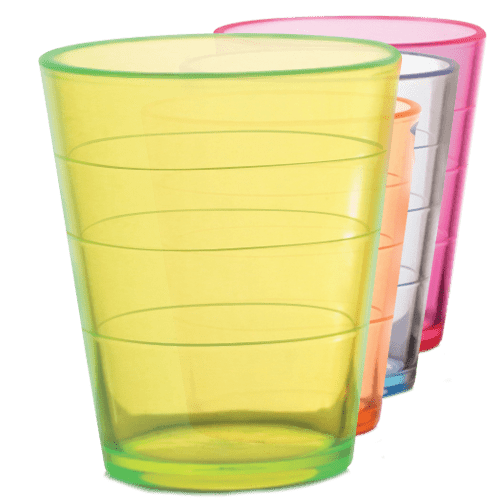 Custom 2oz Translucent Assorted Color Plastic Shot Glasses