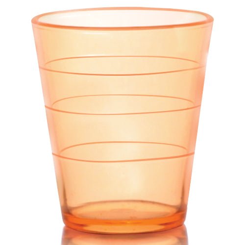 Custom 2oz Translucent Assorted Color Plastic Shot Glasses Orange