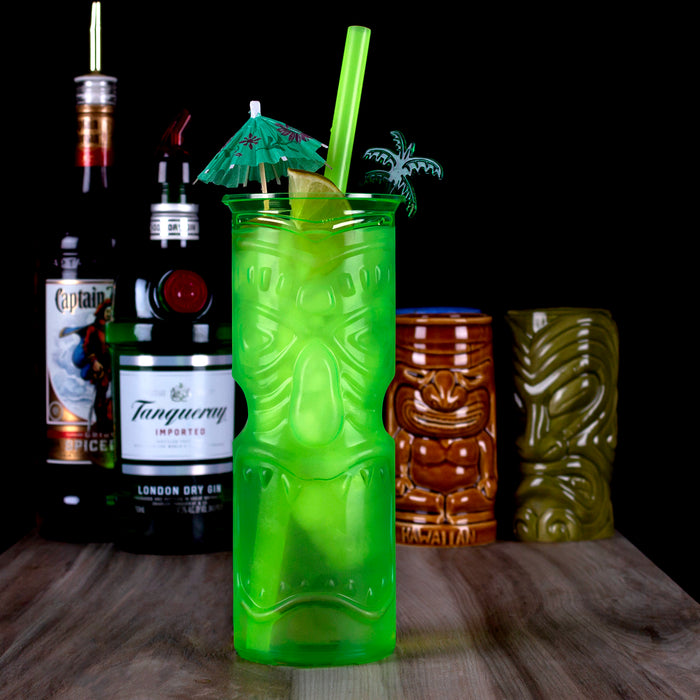 Green Plastic Tiki Cup - 32 ounce