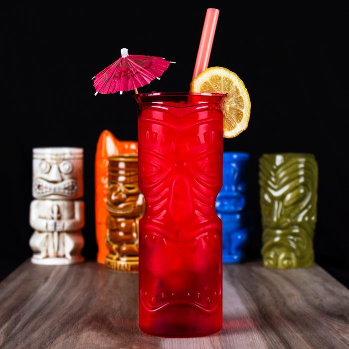 Red Plastic Tiki Cup - 32 ounce