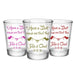 CUSTOMIZABLE - 1.75oz Clear Wedding Shot Glass - Bird Knot