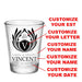CUSTOMIZABLE - 1.75oz Clear Wedding Shot Glass - Crest (Version 1) - Bar Products - Glassware