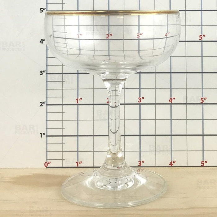 BarConic® 7 oz Gold Rimmed Coupe Cocktail Glass