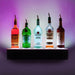Barconic® Floating LED Liquor Bottle Display Shelf - 1 Tier (Step) - White - Multi-Colored Lights