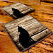 Wooden Square Coasters - Rustic Animal Theme - Set of 4 - Options Available