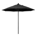 California Umbrella 9' Pole Push Lift SUNBRELLA With Black Aluminum Pole - Black Fabric