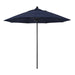 California Umbrella 9' Pole Push Lift SUNBRELLA With Black Aluminum Pole - Navy Fabric