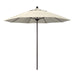 California Umbrella 9' Pole Push Lift SUNBRELLA With Bronze Aluminum Pole - Antique Beige Fabric