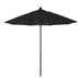 California Umbrella 9' Pole Push Lift SUNBRELLA With Bronze Aluminum Pole - Black Fabric