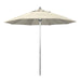 California Umbrella 9' Pole Push Lift SUNBRELLA With Silver Anodized Aluminum Pole - Beige Fabric