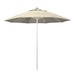 California Umbrella 9' Pole Push Lift SUNBRELLA With White Aluminum Pole - Antique Beige Fabric