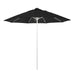 California Umbrella 9' Pole Push Lift SUNBRELLA With White Aluminum Pole - Black Fabric