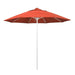 California Umbrella 9' Pole Push Lift SUNBRELLA With White Aluminum Pole - Sunset Fabric