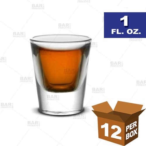 BarConic® Thick Base Clear Shot Glass - 1 oz [Box of 12]