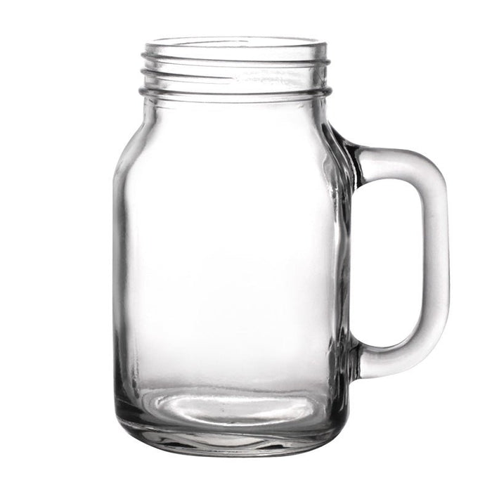 BarConic® Glassware - Mason Jar Mug Glass - 21 ounce - CASE OF 12 - Bar Products - Glassware