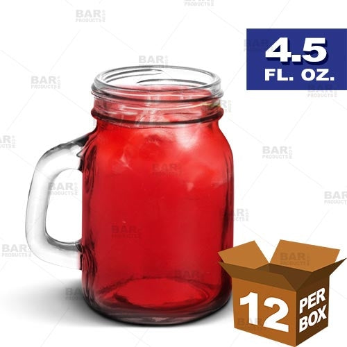 BarConic® Mason Jar with Handle - 4.5 oz [Box of 12]