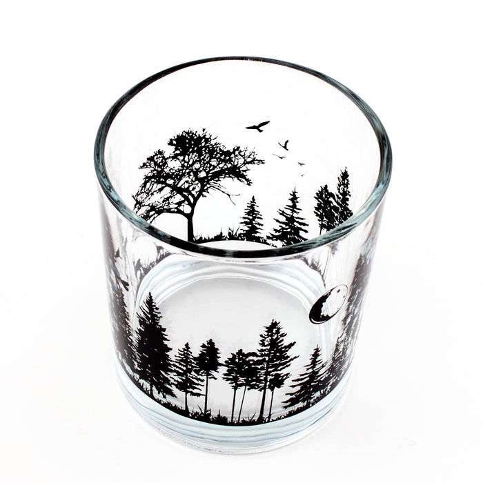 BarConic® Glassware - Old Fashion Glass - Forest Scene - 10 ounce