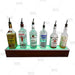 BarConic&reg; LED Liquor Bottle Display Shelf - 1 Step - Mahogany - Several Lengths