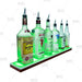 BarConic® LED Liquor Bottle Display Shelf - Low Profile - 1 Step - Mahogany - Several Lengths