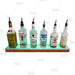 BarConic® LED Liquor Bottle Display Shelf - Low Profile - 1 Step - Wild Cherry