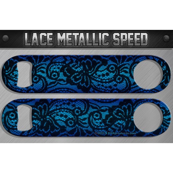 Sexy Lace "Metallic" Speed Bottle Opener- Blue