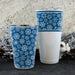 Snowflake Shaker Set - 28 / 18 ounce - Blue and White