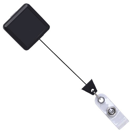 Chinese Tiger Brush Paint Black ID Badge Reel