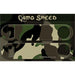 Camouflage-patterned product with 'Camo Speed' branding on a black background