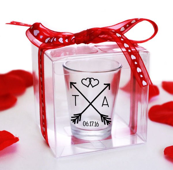 Clear Shot Glass Gift Boxes - 50 Pack 