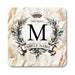 Marble Monogram - CUSTOMIZABLE Cork Bottom Coaster 