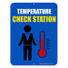 Metal Sign Kolorcoat™ - Temperature Check Station - 9X12
