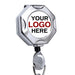 Chrome Octagon ID Retractable Badge Reel