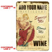 CUSTOMIZABLE Vintage Metal Bar Sign - 12" x 18" - Wine Distillery