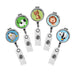 Cute Animals Series Mini Chrome ID Badge Reel