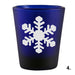 Blue Shot Glass - Snowflakes 4