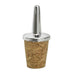 Cork bottle stopper with metal cap on a white background