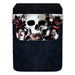 DekoPokit™ Leather Bottle Opener Pocket Protector w/ Designer Flap - Grungy Skull and Roses - LARGE