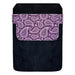 Leather Bottle Opener Pocket Protector w/ Designer Flap - Purple Paisley - LARGE