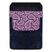 Leather Bottle Opener Pocket Protector w/ Designer Flap - Purple Paisley - SMALL